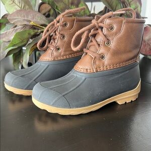 Sperry Tan and Black Waterproof Boots